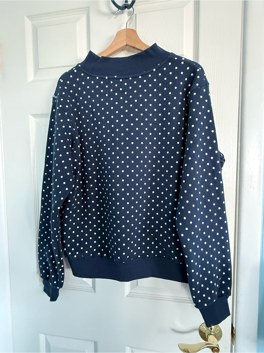 PARKE POLKA DOT LETTER VARSITY DENIM S/M *IN HAND* NEW - Picture 4 of 5